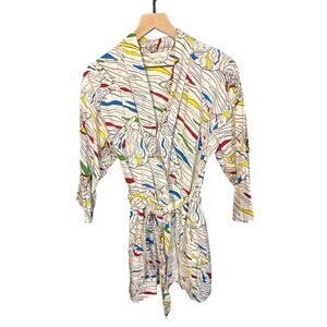 RARE Victorias Secret‎ Pink Y2K Vintage Cat Print Robe XS/S 100% Cotton